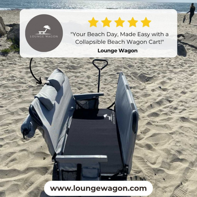 beach wagon cart, collapsible beach wagon
