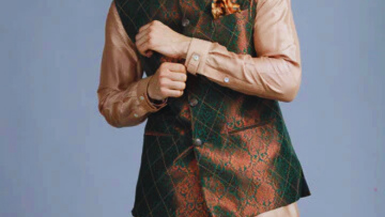 Redefining Elegance: Premium Bundi Kurta Set | Bundi Kurta Set for Groom