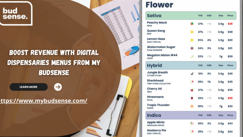 Boost Revenue with Digital Dispensaries Menus from My BudSense