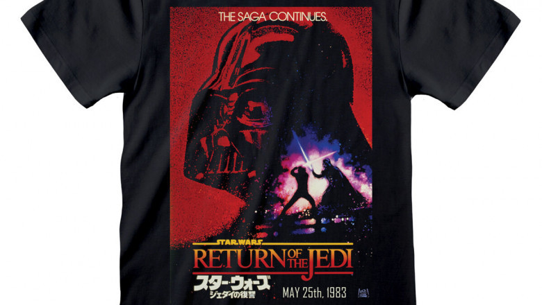 Short Sleeve T-Shirt Star Wars Vader Poster Black Unisex - Qubyk UK