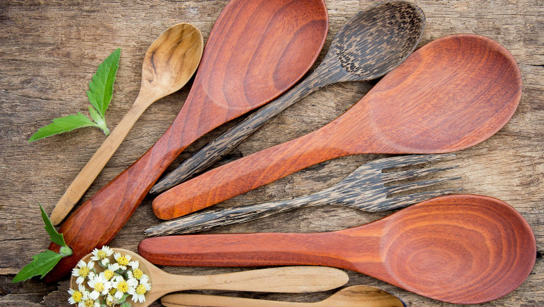 Kitchen Serving Trays and Disposable Cutlery