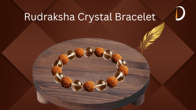 Rudraksha Crystal Bracelet For Energy, Peace, and Healing