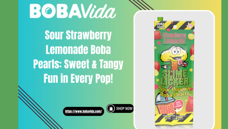 Sour Strawberry Lemonade Boba Pearls: Sweet & Tangy Fun in Every Pop!