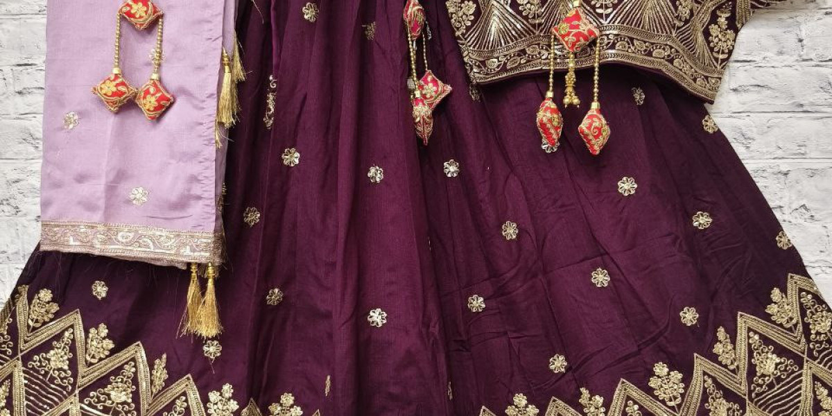 The Timeless Elegance of a Tussar Silk Patola Print Lehenga in Royal Maroon