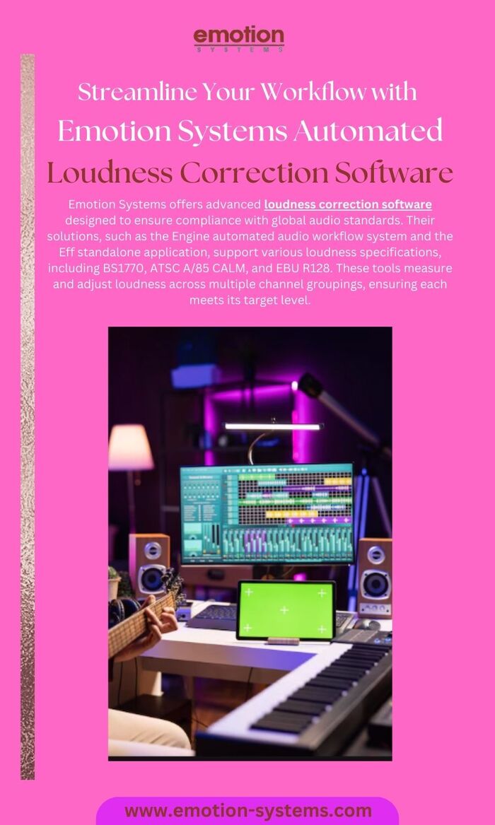 Streamline Your Workflow with Emotion Systems Automated Loudness Correction Software